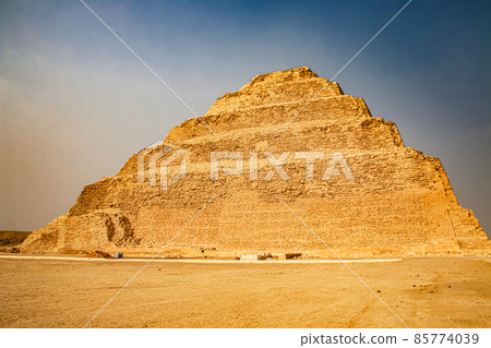 The Djoser Pyramid in the Sahara desert, Egypt. The Djoser Pyramid in the Sahara desert, Egypt. 85774039