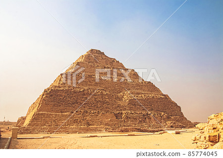 The Djoser Pyramid in the Sahara desert, Egypt. 85774045