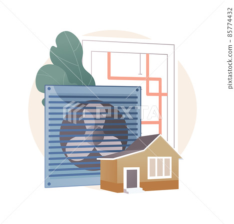 Ventilation system abstract concept vector illustration. Ventilation system abstract concept vector illustration. 85774432