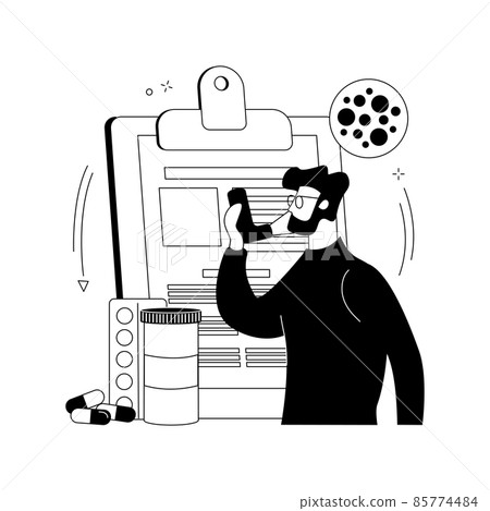 Allergic diseases abstract concept vector illustration. 85774484