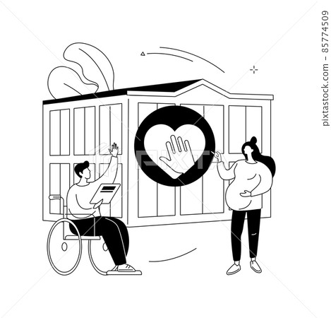 Social facilities abstract concept vector illustration. Social facilities abstract concept vector illustration. 85774509