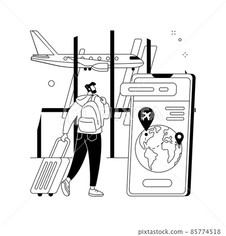 Intercontinental transport abstract concept vector illustration. 85774518