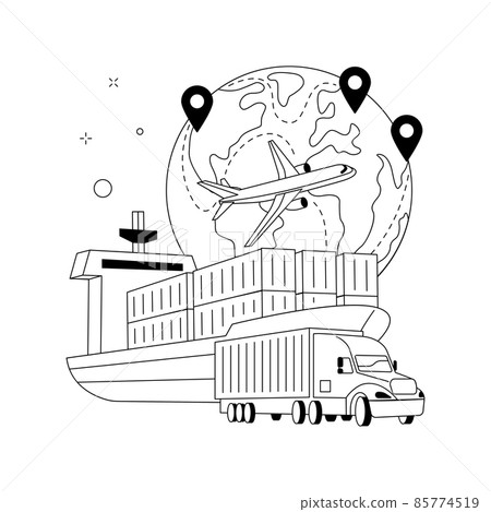 International transport abstract concept vector illustration. 85774519