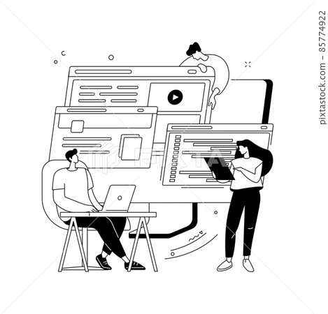 Web development abstract concept vector illustration. 85774922