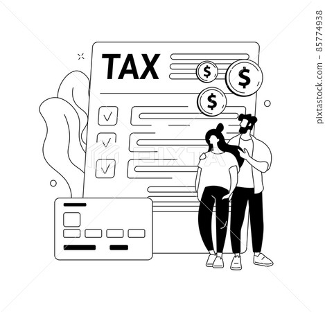 Personal income tax abstract concept vector illustration. 85774938