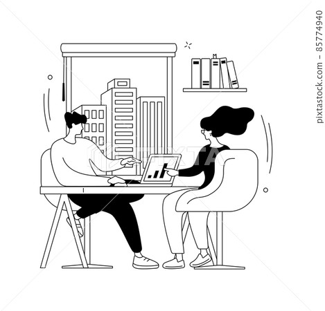 On-demand urban workspace abstract concept vector illustration. 85774940