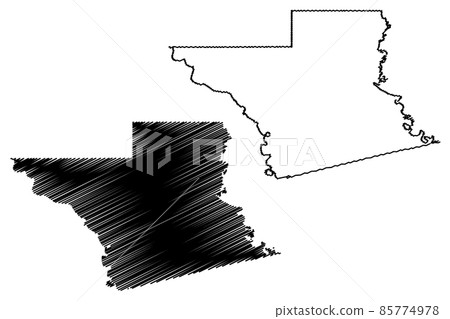Grant County, Louisiana (U.S. county, United States of America, USA, U.S., US) map vector illustration, scribble sketch Grant Parish map 85774978