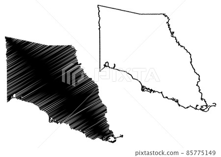St. Tammany County, Louisiana (U.S. county, United States of America, USA, U.S., US) map vector illustration, scribble sketch Saint Tammany Parish map 85775149