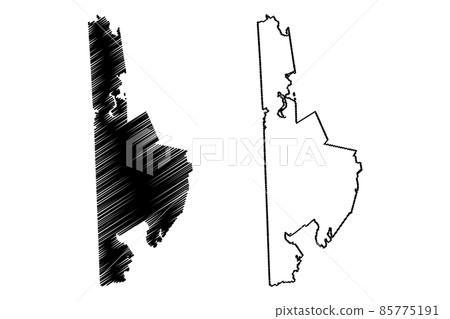 Oxford County, Maine (U.S. county, United States of America, USA, U.S., US) map vector illustration, scribble sketch Oxford Parish map 85775191