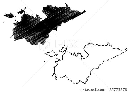 Homa Bay County (Republic of Kenya, Nyanza Province) map vector illustration, scribble sketch Homa Bay map 85775278