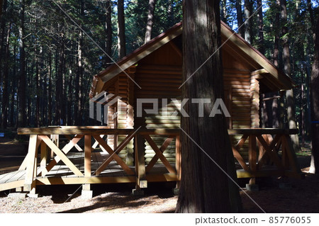Log house forest landscape Log house forest landscape 85776055