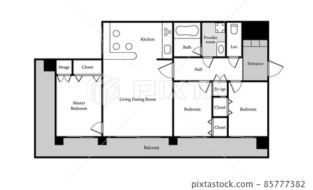 3LDK型房間平面圖(樣本) 3LDK型房間平面圖(樣本) 85777382