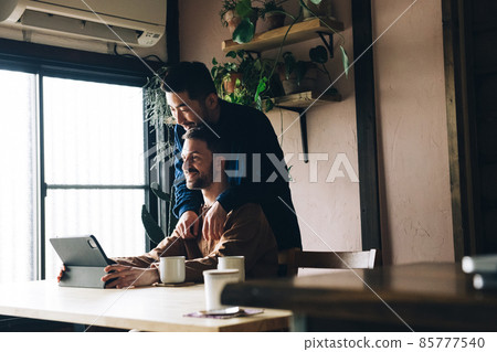 笑臉同性戀情侶，LGBTQ，友誼形象 85777540