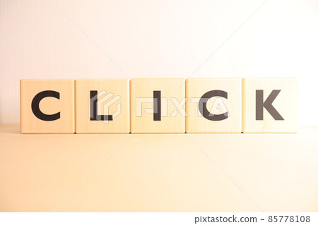 Image of click (CLICK) (character / alphabet text) 85778108