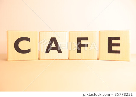 咖啡館 (CAFE) 的形象(字母/字母文本) 咖啡館 (CAFE) 的形象(字母/字母文本) 85778231