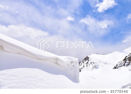 Himalayan snowy mountains and beautiful blue sky Himalayan snowy mountains and beautiful blue sky 85778548