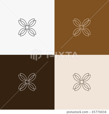 minimal line art symbol and icon for logo template - Stock Illustration ...