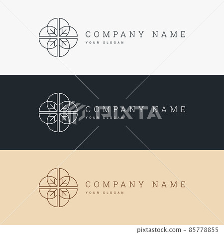 minimal elegant logo template and line art icon-插圖素材 [85778855] - PIXTA圖庫