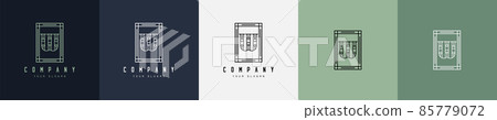 luxury alphabet letter frame symbol logo template 85779072