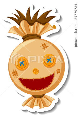 Head of scarecrow with happy face Head of scarecrow with happy face 85779784