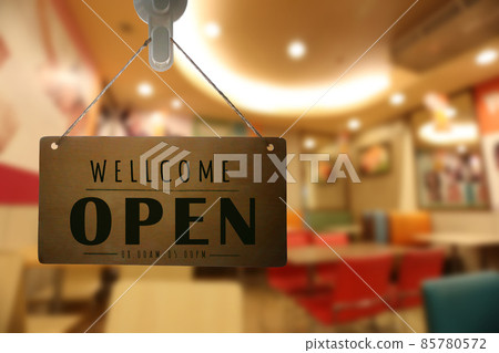 Shop open of storefront sign. Shop open of storefront sign. 85780572