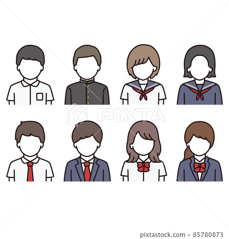 校服高中初中圖標說明 校服高中初中圖標說明 85780873