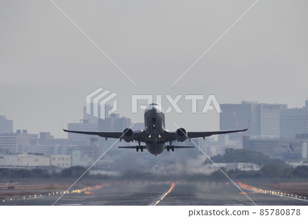 Airplane and runway Airplane and runway 85780878