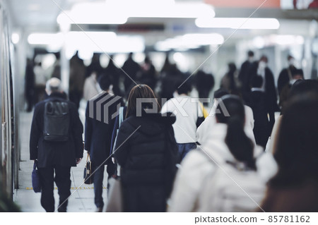 Pedestrian back view Business image 85781162