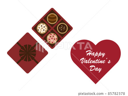 Chocolate gift box and valentine Chocolate gift box and valentine 85782378