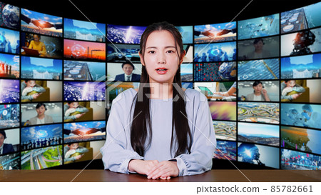 Newscaster news program Newscaster news program 85782661