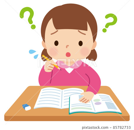 孩子學習疑惑哈特納女小學生 85782733