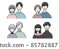 Simple and cute family illustration 85782887