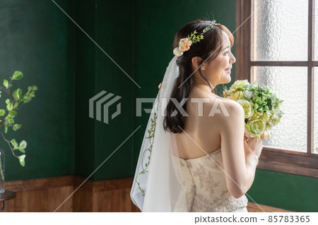 Bride wearing a wedding dress Bride wearing a wedding dress 85783365