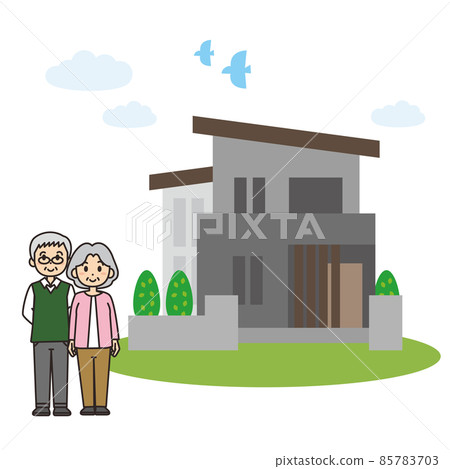 我家和老夫妻的插畫素材 85783703