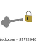 Golden lock and key 85783940