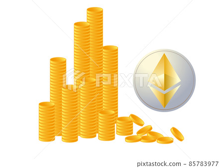 許多以太坊硬幣堆積 85783977