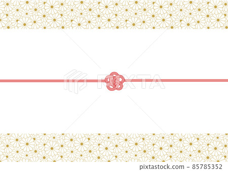 Japanese modern and fashionable Noshi paper, gold chrysanthemum crest Japanese modern and fashionable Noshi paper, gold chrysanthemum crest 85785352