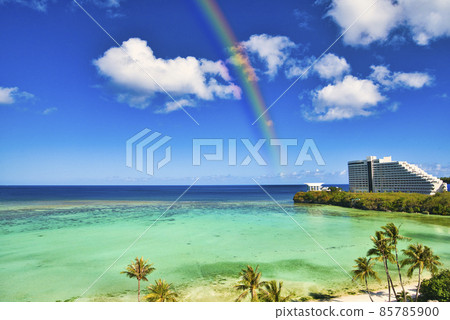 Beautiful coral reef sea in Tumon Bay Beautiful coral reef sea in Tumon Bay 85785900