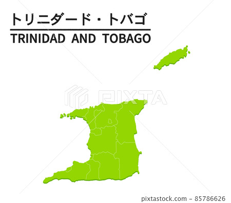 Trinidad and Tobago World Map Illustration 85786626