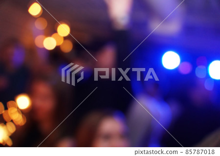 Blured background night scene in party night club. Bokeh light. 85787018