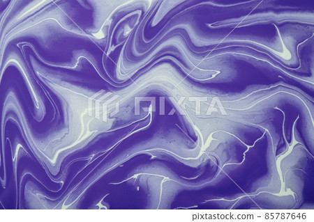 Abstract fluid art background dark purple and white colors. Liquid marble. Acrylic painting with violet gradient. Abstract fluid art background dark purple and white colors. Liquid marble. Acrylic painting with violet gradient. 85787646