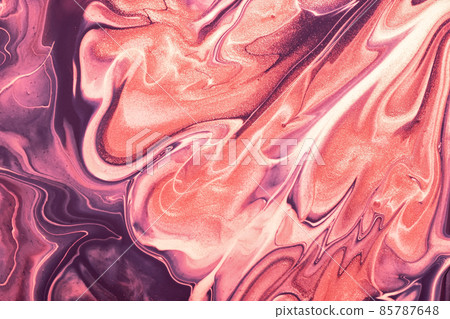 Abstract fluid art background purple and pink colors. Liquid marble. Acrylic painting with rose glitter gradient. Abstract fluid art background purple and pink colors. Liquid marble. Acrylic painting with rose glitter gradient. 85787648
