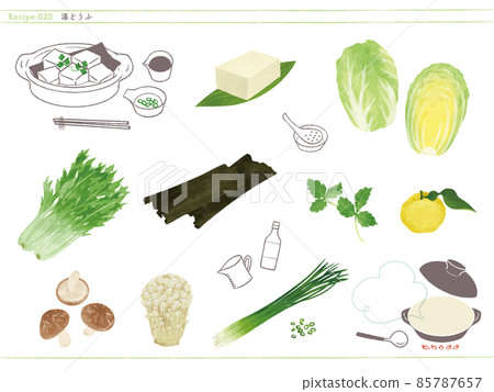 Classic hot pot-Illustration of hot water ingredients 85787657