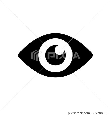 Eye icon in black Vision symbol in flat style - Stock Illustration ...
