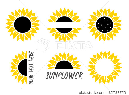 Sunflowers art silhouettes and space for text Sunflowers art silhouettes and space for text 85788753
