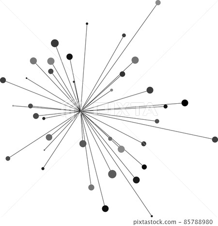 Point and curve constructed the sphere wire frame, technological abstract illustration. 85788980