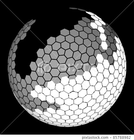 Abstract hexagonal 3d sphere vector background - Stock Illustration ...