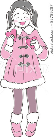 Girl with two hearts 85789287