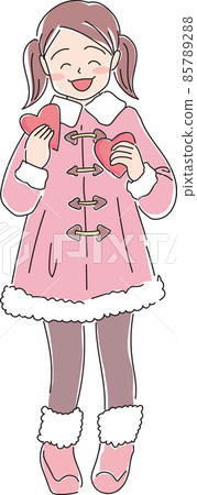 Girl with two hearts 85789288