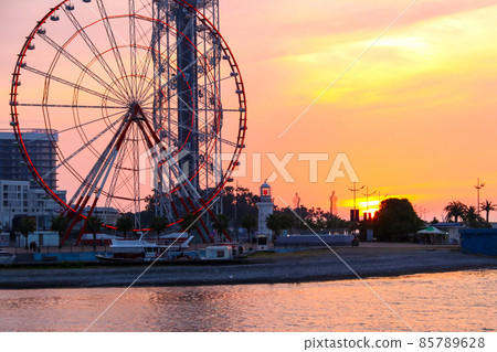 Batumi, Adjara, Georgia. View on the resort city at sunset 85789628